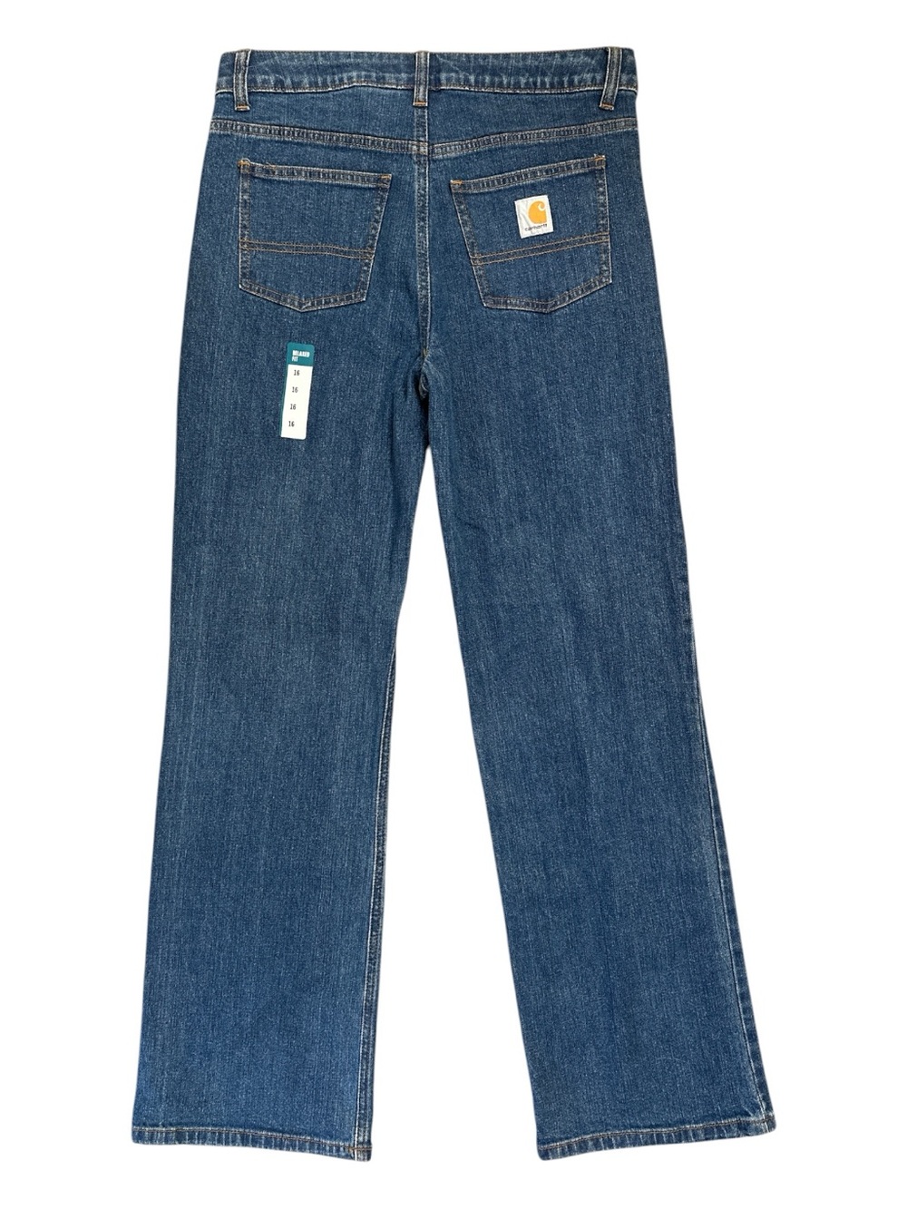 CARHARTT size 16 Relaxed Fit Kids Blue Denim Jeans - #BD8374-B